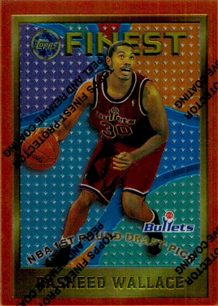 1995-96 Topps Finest Rasheed Wallace #114 card front