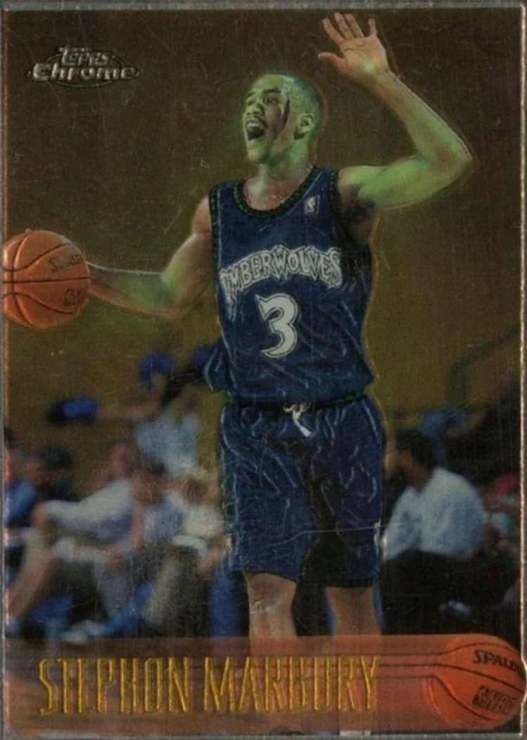 1996-97 Topps Chrome Stephon Marbury #177 card front