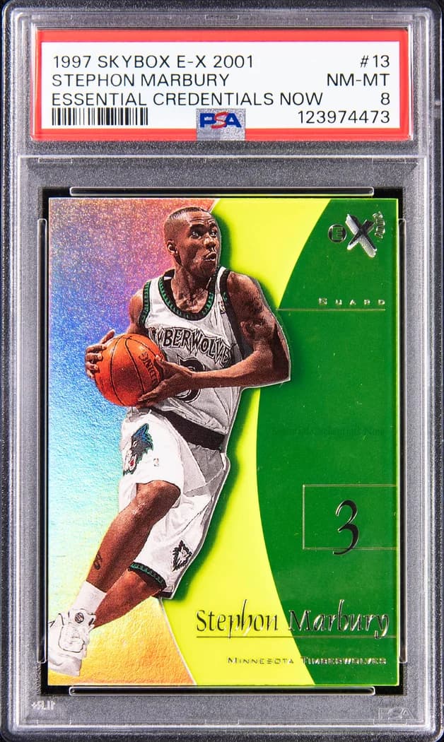1997-98 SkyBox E-X2001 Essential Credentials Now Stephon Marbury #13 /13 card front