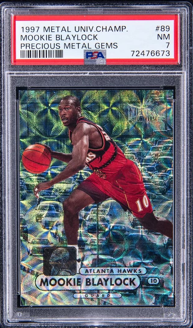 1997-98 SkyBox Metal Universe Championship Precious Metal Gems Mookie Blaylock #89 /50 card front
