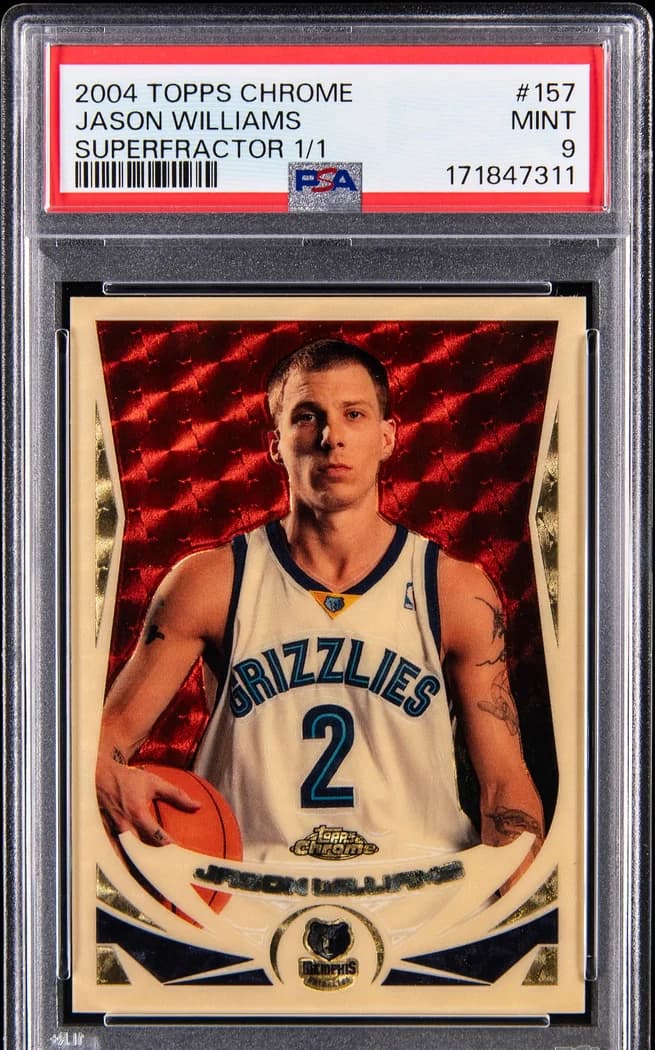 2004-05 Topps Chrome SuperFractor Jason Williams #157 1/1 card front