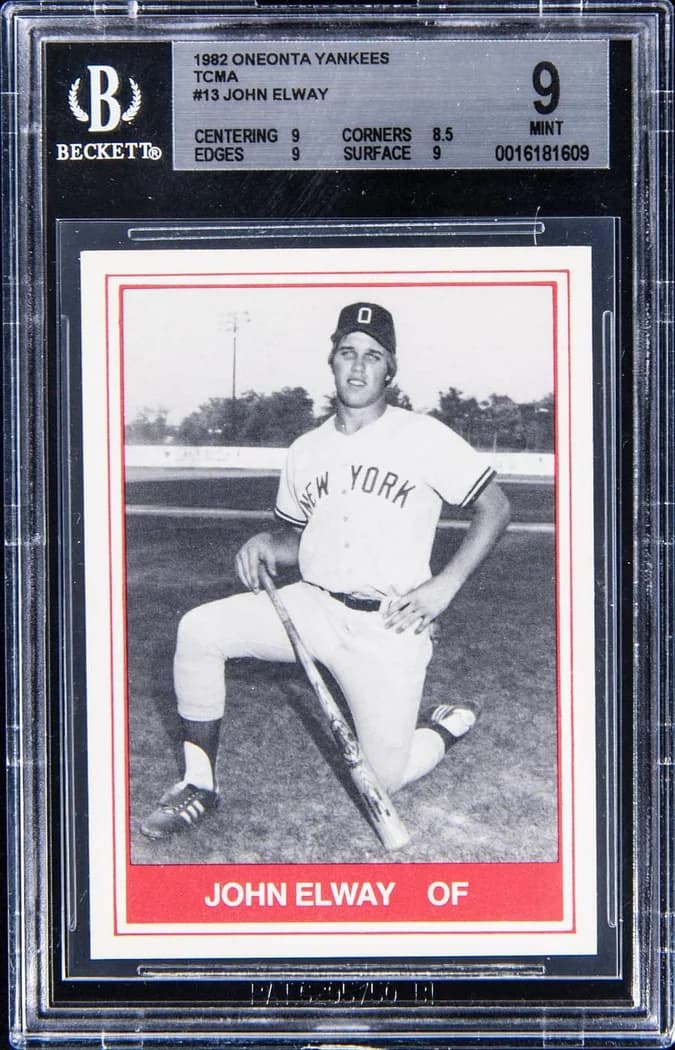 1982 TCMA Oneonta Yankees John Elway #13 card front