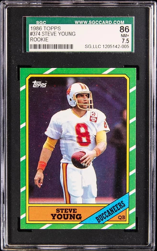 1986 Topps #374 Steve Young card front