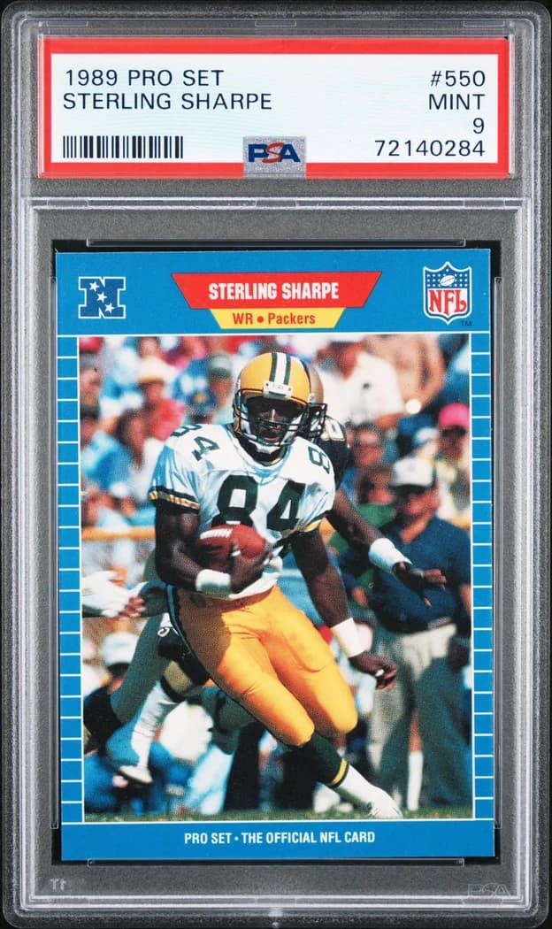 1989 Pro Set Sterling Sharpe #550 card front