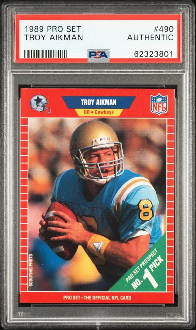 1989 Pro Set Troy Aikman #490 card front
