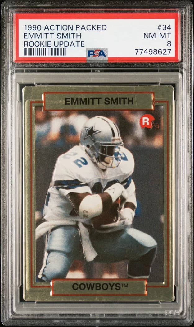 1990 Action Packed Rookie Update Emmitt Smith #34 card front