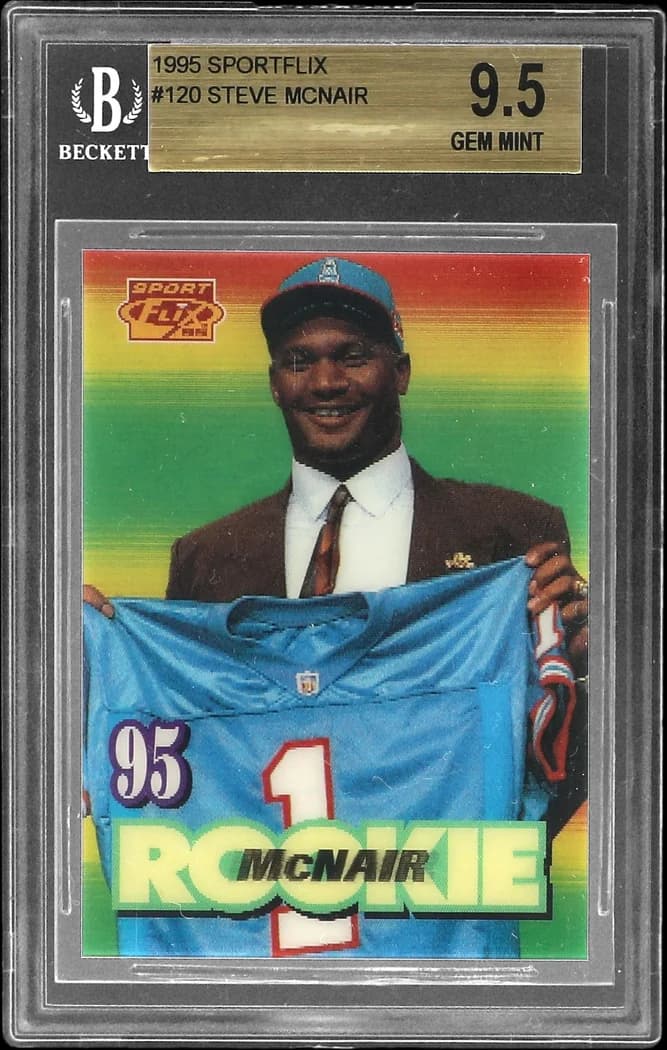 1995 Sportflix Steve McNair #120 card front