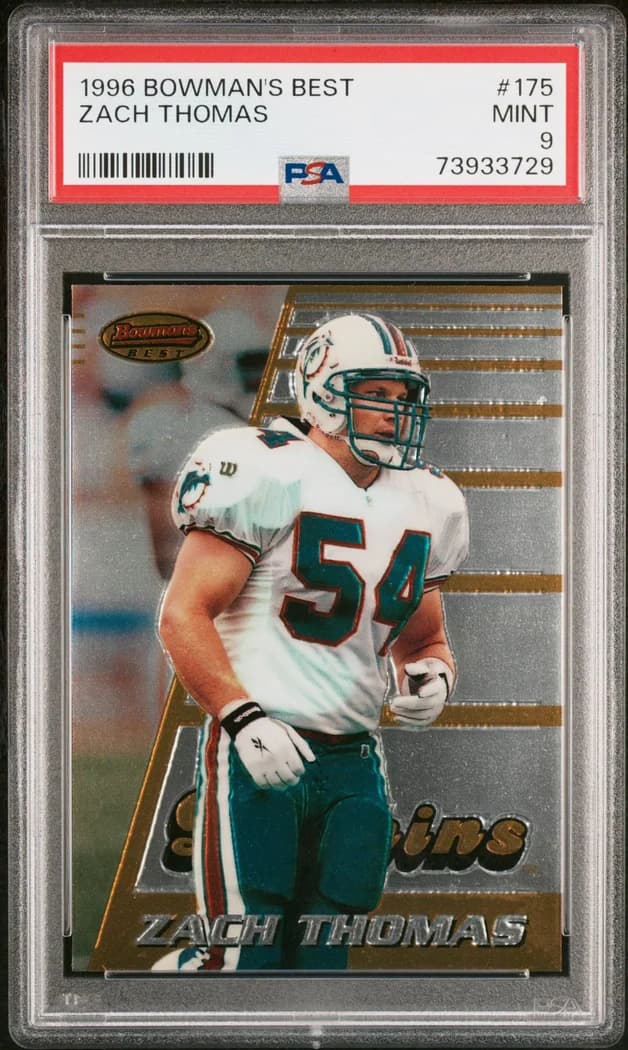 1996 Bowman's Best Zach Thomas #175 card front