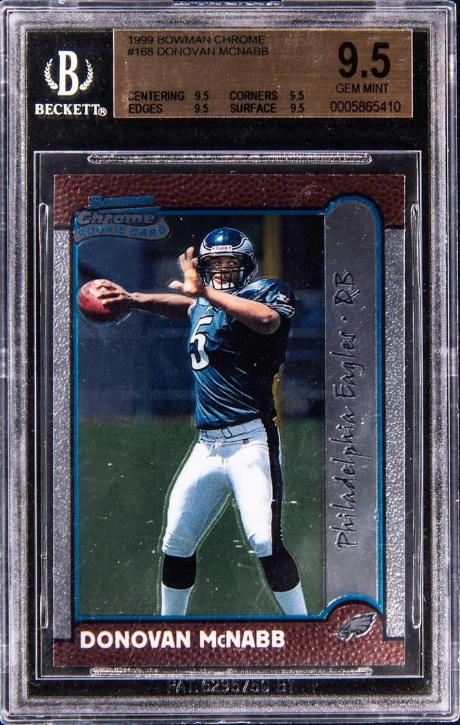 1999 Bowman Chrome Donovan McNabb #168 card front