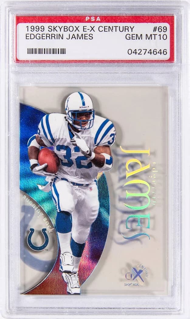 1999 SkyBox E-X Century Edgerrin James #69 card front
