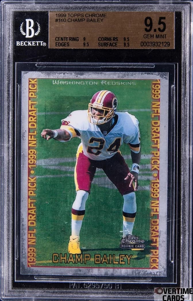 1999 Topps Chrome Champ Bailey #160 card front