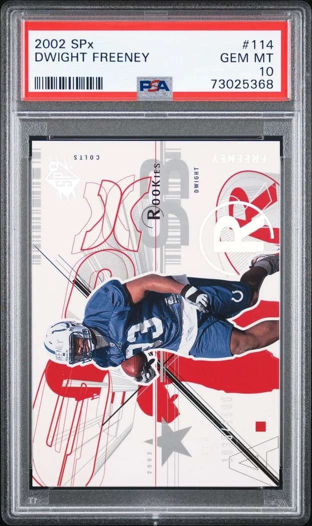 2002 Upper Deck SPx Dwight Freeney #114 card front