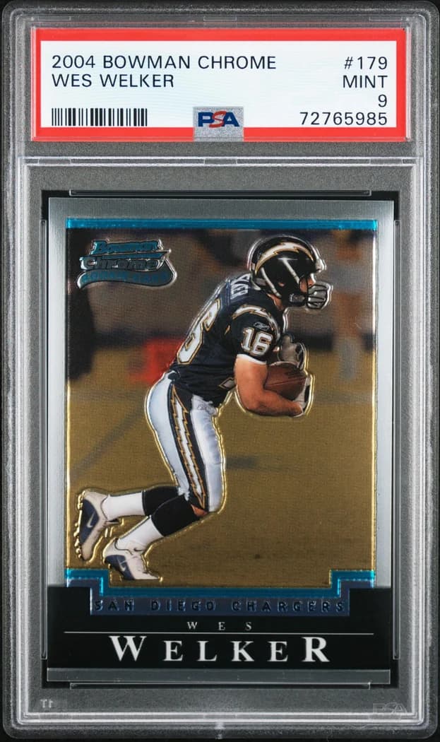 2004 Bowman Chrome Wes Welker #179 card front