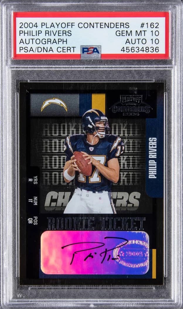 2004 Playoff Contenders Autograph Philip Rivers #162 card front