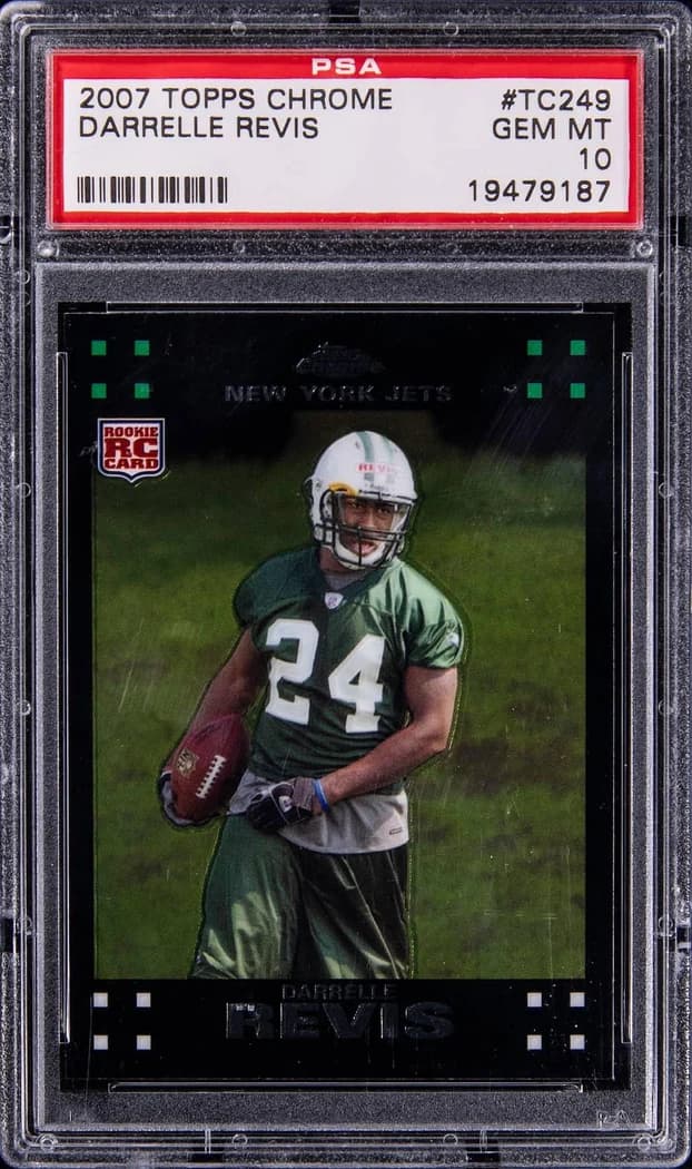 2007 Topps Chrome Darrelle Revis #TC249 card front