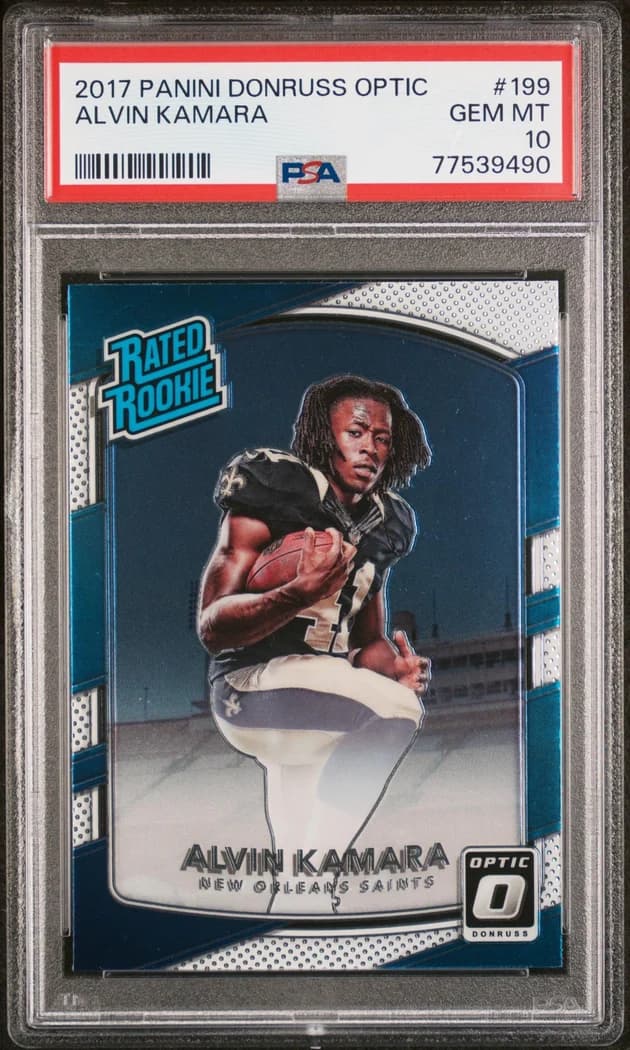 2017 Donruss Optic Rated Rookie Alvin Kamara #199 card front