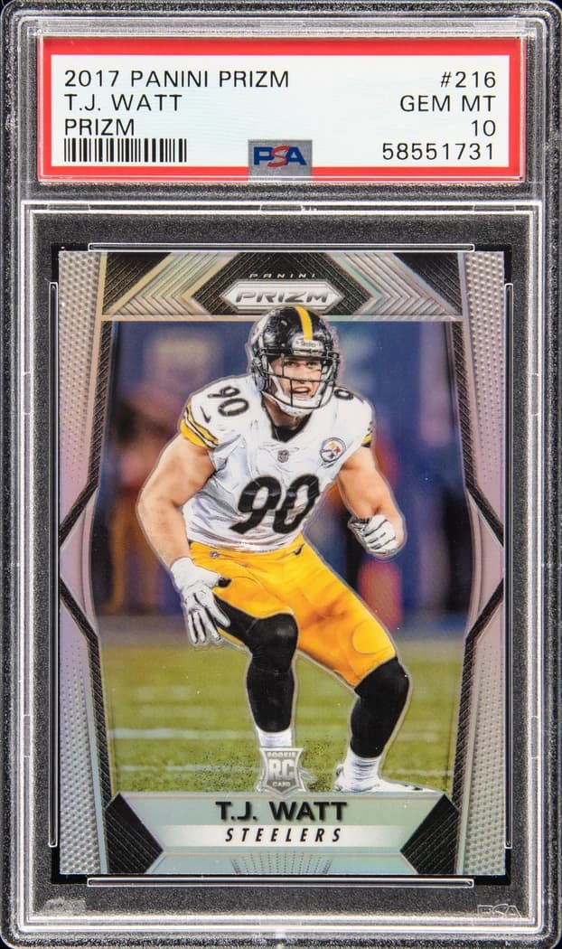 2017 Panini Prizm Silver Prizm T.J. Watt #216 card front