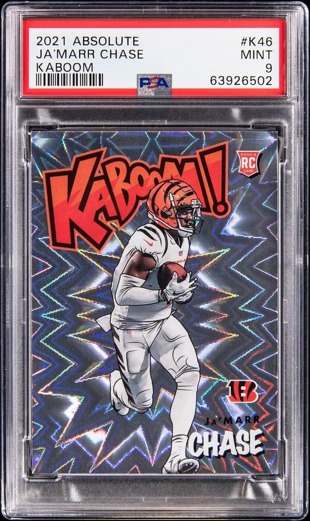 2021 Panini Absolute Kaboom Ja'Marr Chase #K46 card front