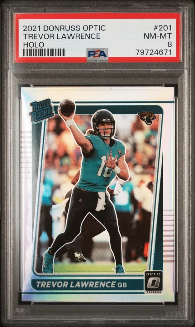 2021 Panini Donruss Optic Rated Rookie Holo Trevor Lawrence #201 card front