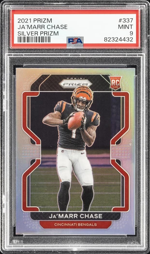2021 Panini Prizm Silver Prizm Ja'Marr Chase #337 card front