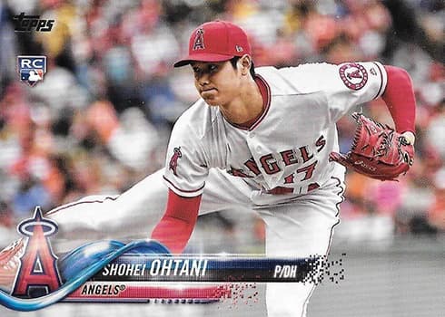 2018 Topps Update Shohei Ohtani #US1 SSP pitching image variation; representative card scan, not evidence of grade, ownership or sale