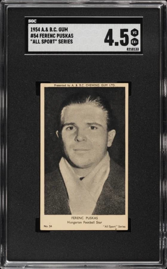 1954 A BC All Sport Series #54 Ferenc Puskás card front