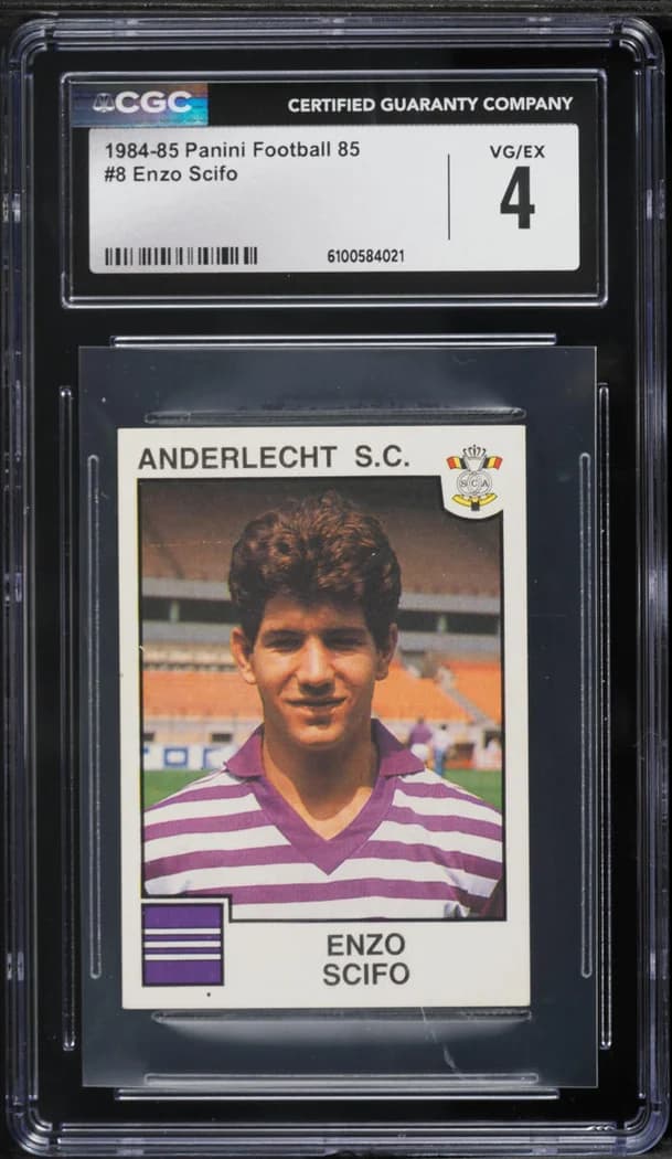 1984 Panini Football sticker #8 Enzo Scifo sticker front