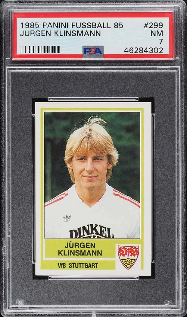 1984 Panini Fussball sticker #299 Jürgen Klinsmann sticker front