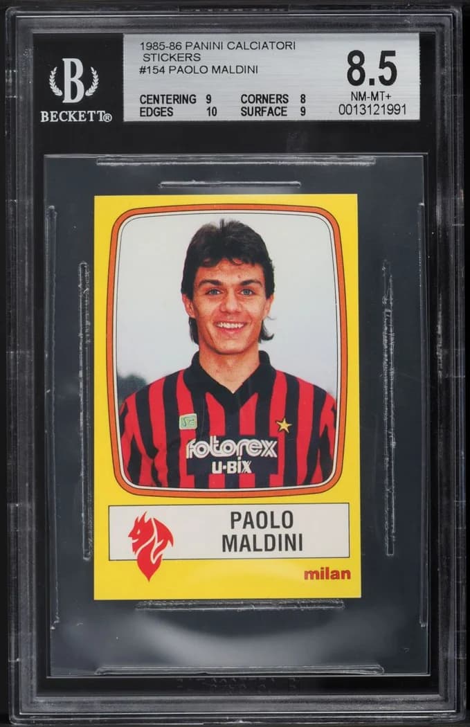 1985-86 Panini Calciatori sticker #154 Paolo Maldini sticker front