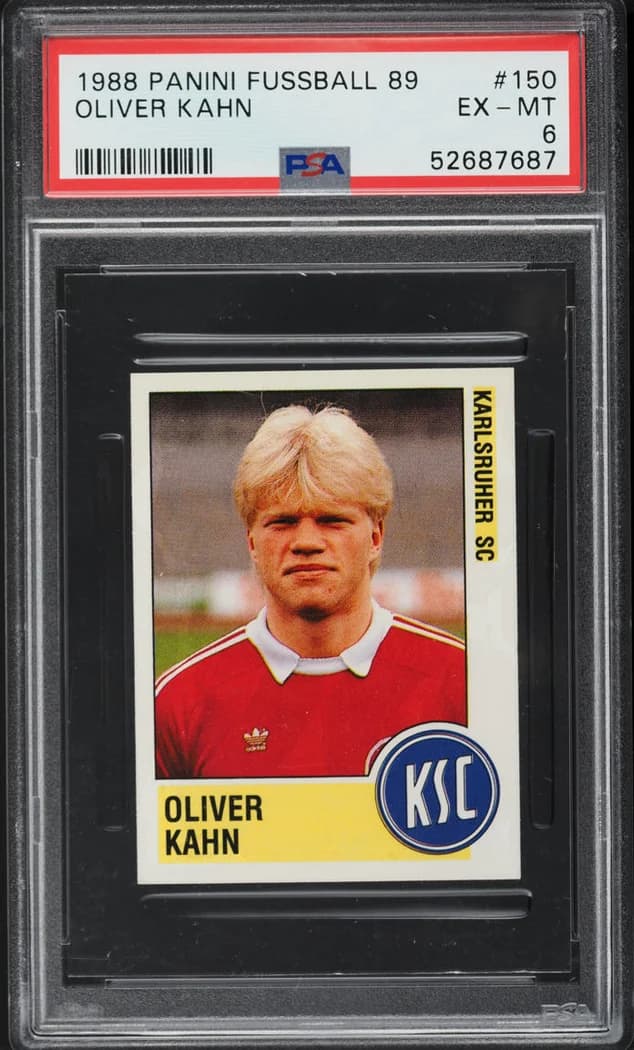 1989 Panini Fussball sticker #150 Oliver Kahn sticker front