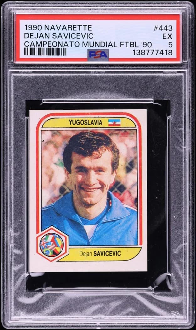 1990 Navarette Campeonato Mundial De Futebol Dejan Savićević card front