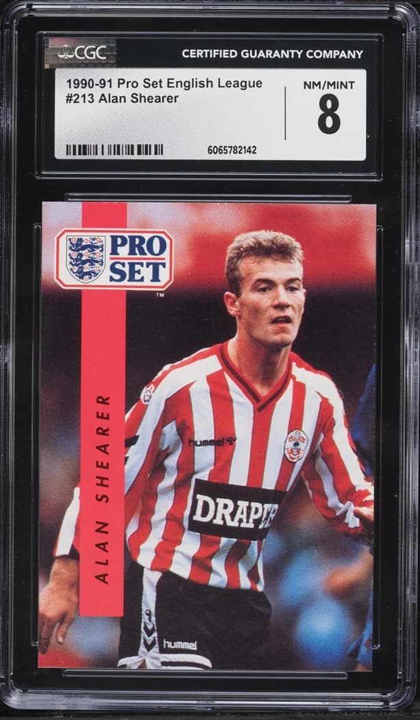 1990 Pro Set English League #213 Alan Shearer card front