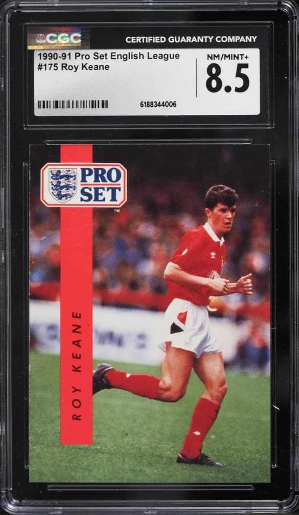 1990 Pro Set English League #175 Roy Keane card front