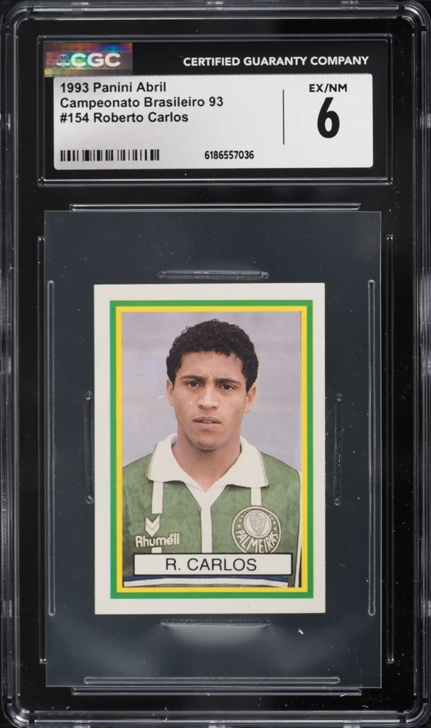 1993 Panini Abril Campeonato Brasileiro '93 sticker #154 Roberto Carlos sticker front