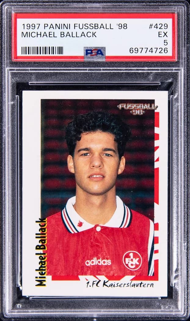 1997-98 Panini Fussball '98 sticker #429 Michael Ballack sticker front