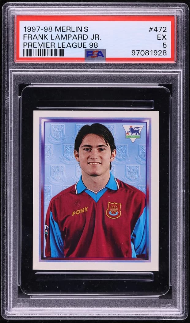 1997 Merlin Premier League '98 Jr. sticker #472 Frank Lampard sticker front