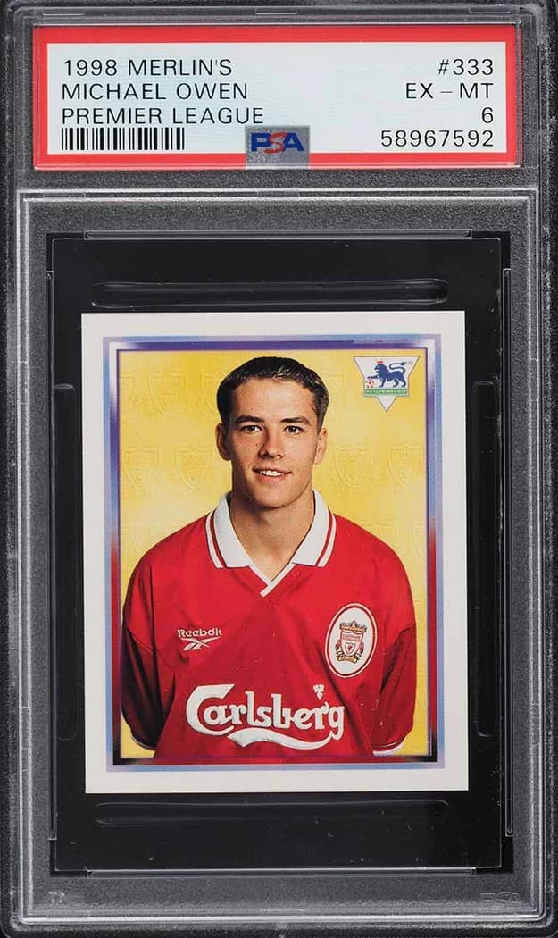 1997 Merlin Premier League sticker #333 Michael Owen sticker front
