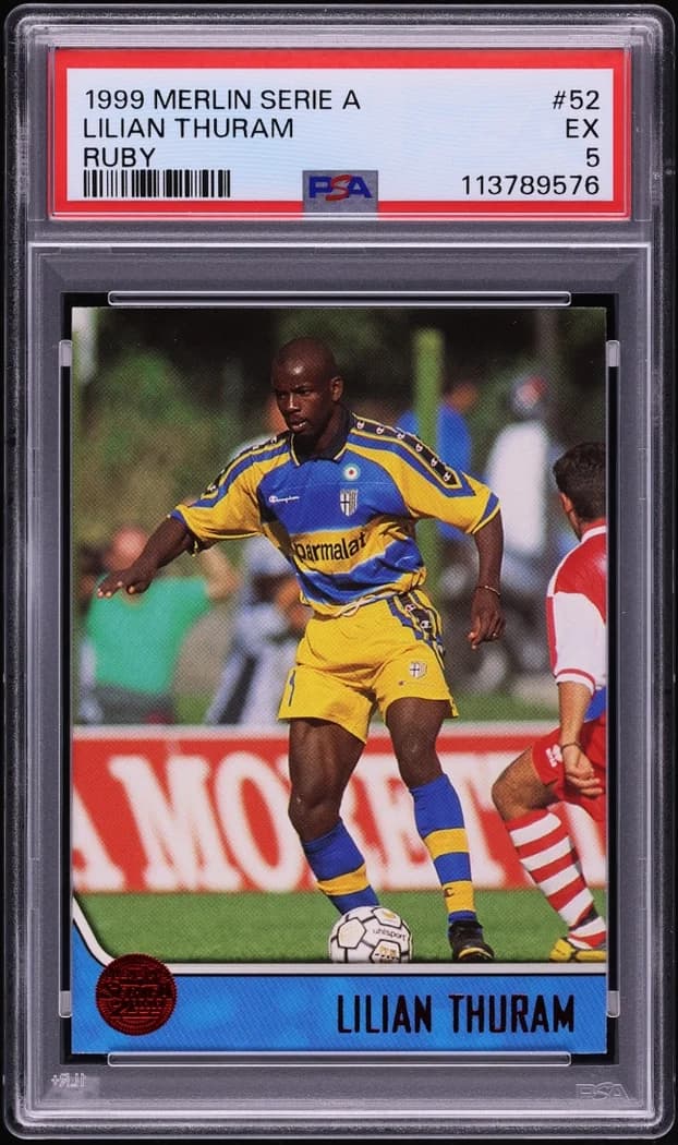 1999 Merlin Serie A Ruby #52 Lilian Thuram card front