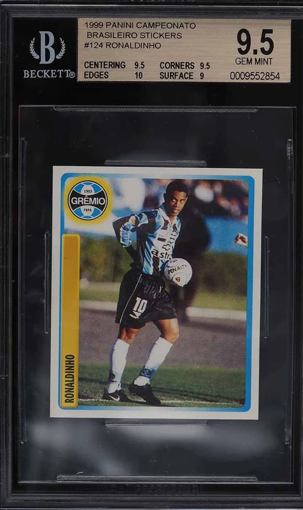 1999 Panini Campeonato Brasileiro sticker #124 Ronaldinho sticker front