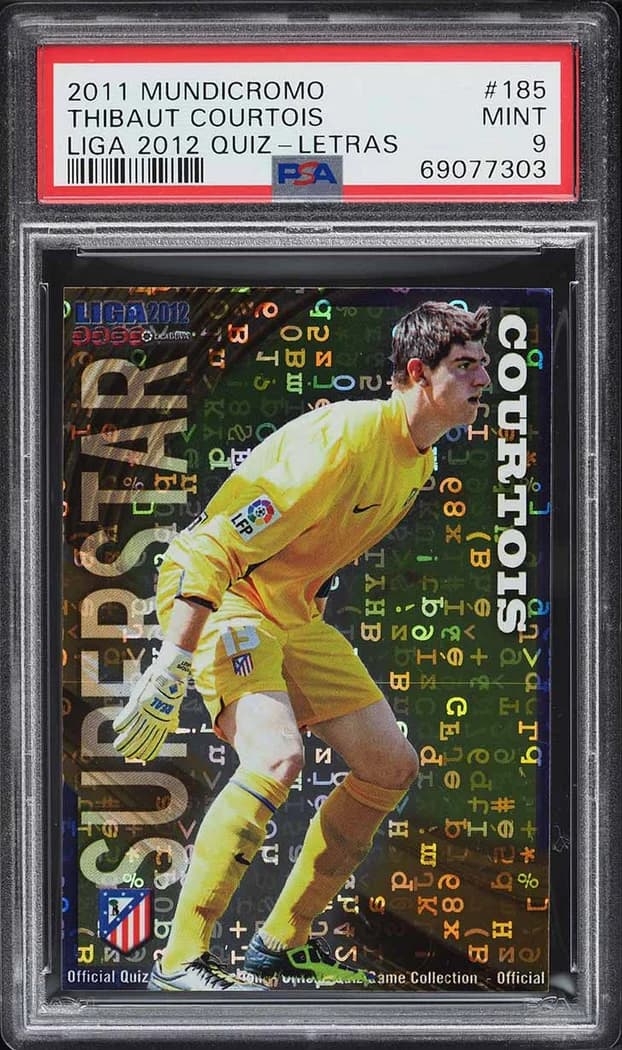 2011 Mundicromo Liga Quiz Letras #185 Thibaut Courtois card front