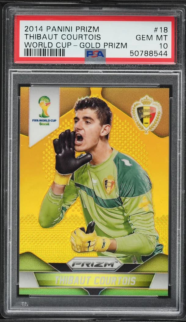 2014 Panini Prizm World Cup Gold Prizm #18 Thibaut Courtois card front