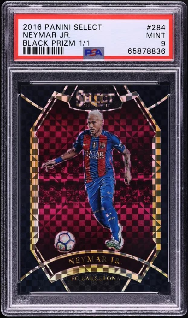 2016 Panini Select Black Prizm #284 Neymar card front