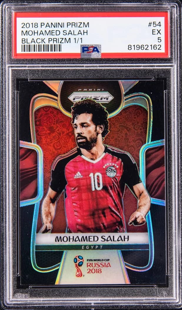 2018 Panini Prizm World Cup Black Prizm #54 Mohamed Salah card front