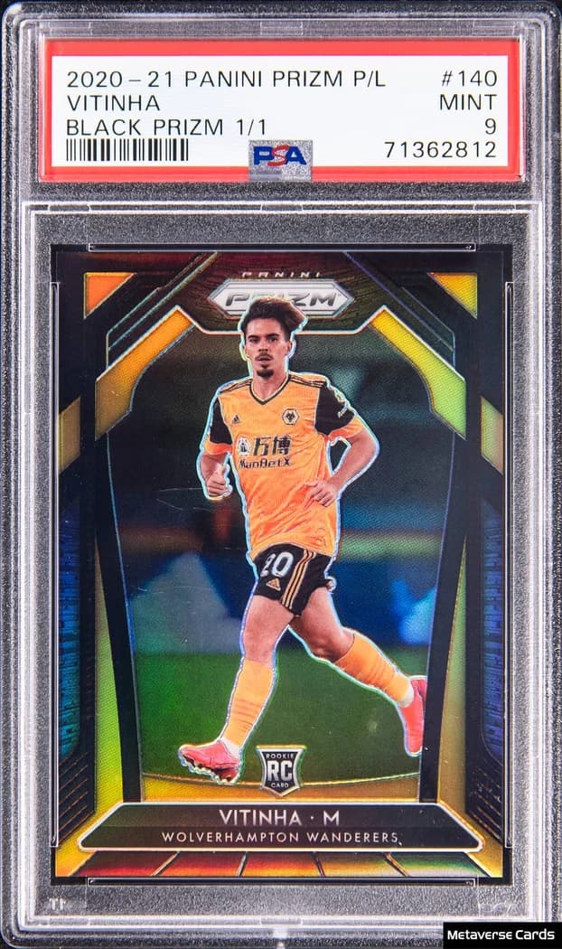 2020-21 Panini Prizm Premier League Black Prizm #140 Vitinha card front