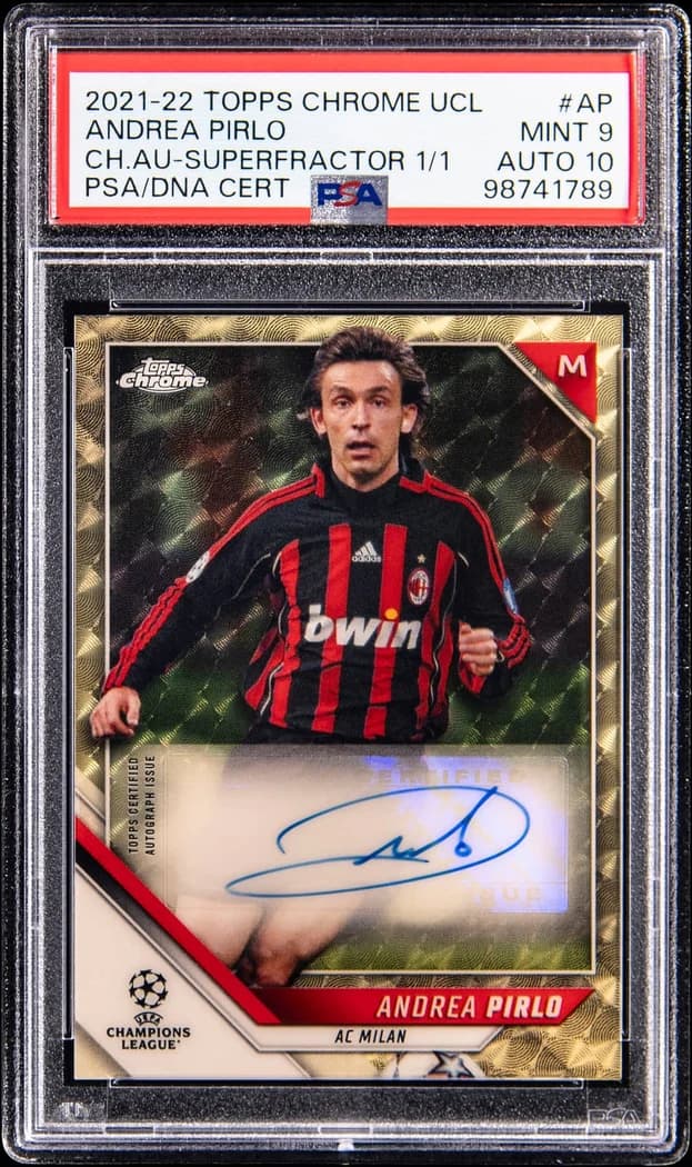 2021-22 Topps Chrome UEFA Champions League Autograph SuperFractor #CA-AP Andrea Pirlo card front