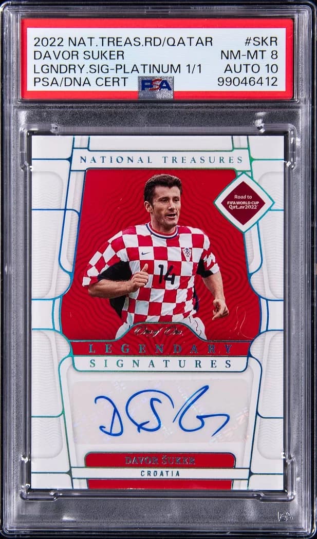 2022 Panini National Treasures Signatures Platinum #LS-SKR Davor Šuker card front