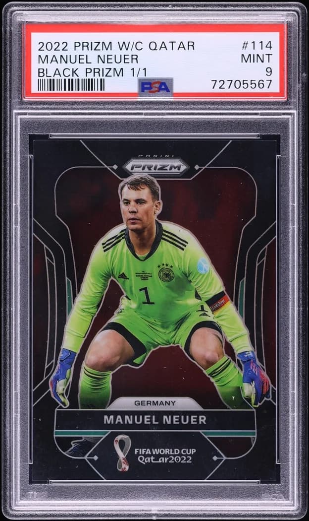 2022 Panini Prizm World Cup Black Prizm #114 Manuel Neuer card front