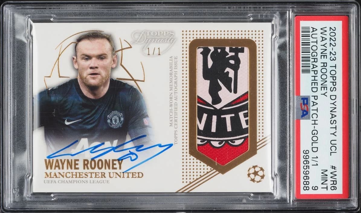 2022 Topps Dynasty UEFA Champions League Gold #AP-WR6 Wayne Rooney card front