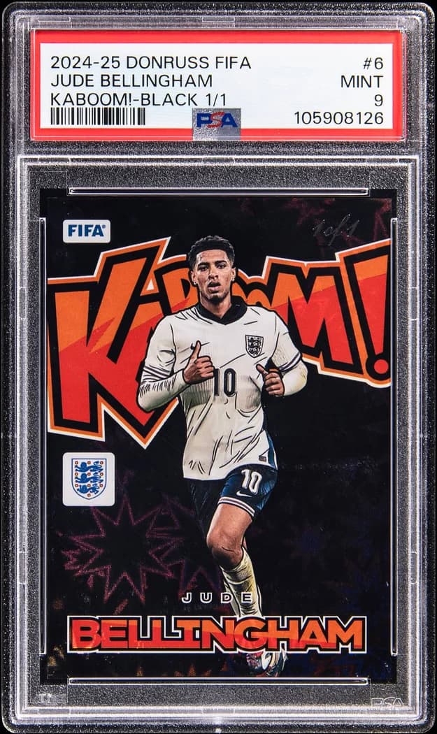 2024-25 Panini Donruss Kaboom! Black #6 Jude Bellingham card front