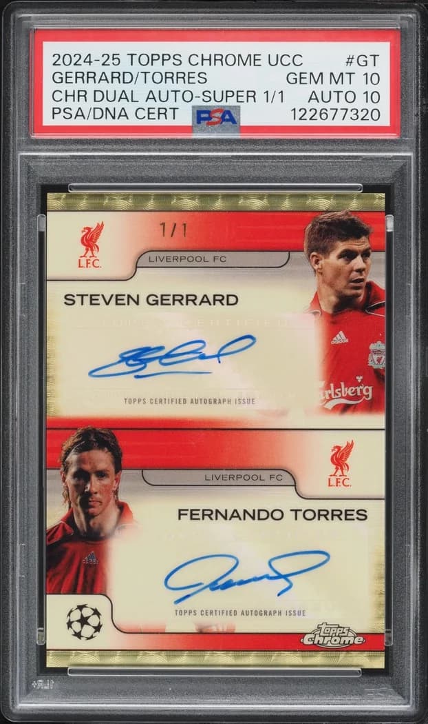 2024 Topps Chrome UEFA SuperFractor #DAGT Fernando Torres / Steven Gerrard card front